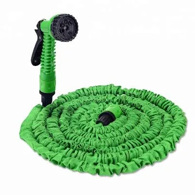 Rubber Expandable Flexible Garden Water Hose with Adjustable Spray Gun