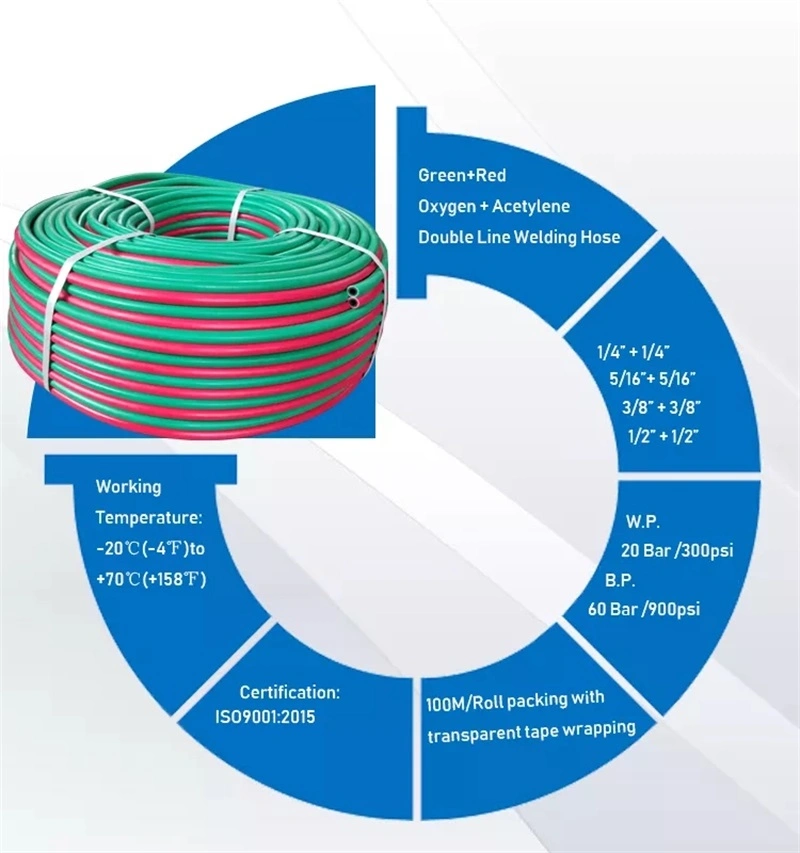 Welding Hose 50FT Twin Welding Hose Oxygen Acetylene Welding Hose