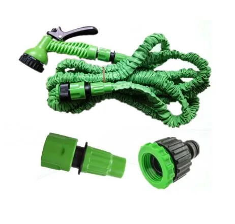 Rubber Expandable Flexible Garden Water Hose with Adjustable Spray Gun