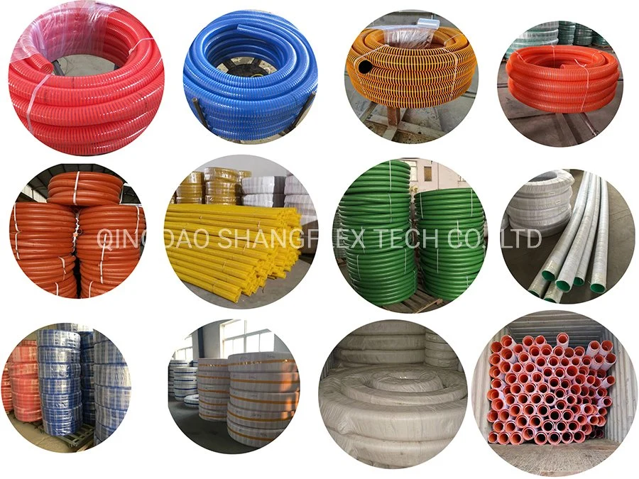 Shangflex Corrugated Wave Surface Reinforced Flexible Soft PVC Suction Vacuum Pipe Hose