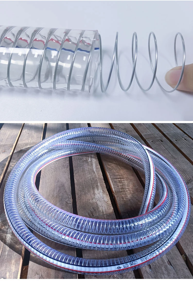 PVC Spiral Spring Reinforced Transparent Hose for Agricultural Irrigation