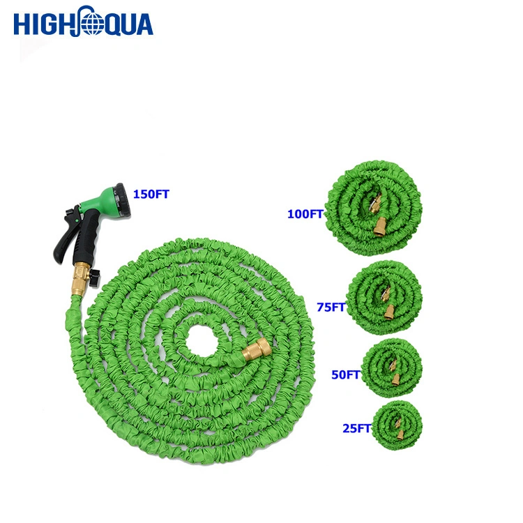 25FT-150FT Expandable PVC Garden Hose with 9 Functions Metal Nozzle Flexible, Gardening and Washing Hose