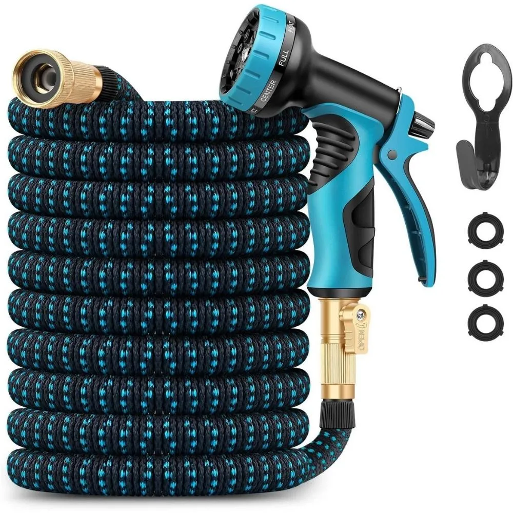 50FT Garden Hose Expandable Water Hose with 9 Function Nozzle, Leakproof Expanding Flexible Outdoor Yard Wyz19514