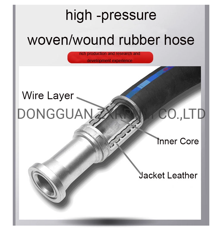 Rubber Spiral Steel Wire High Quality SAE 200r2 Two Layer Hydraulic Hose