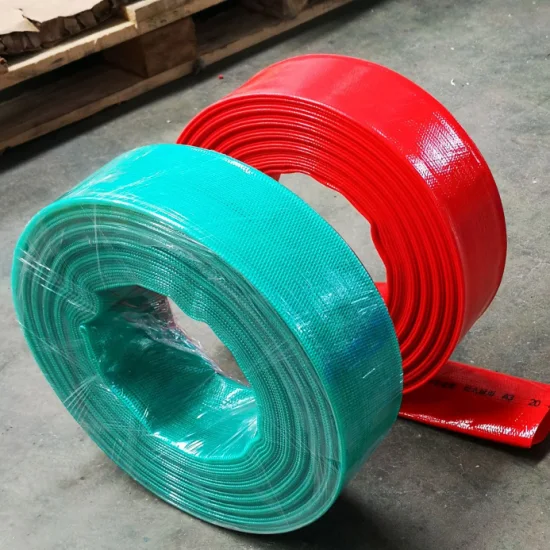 3/4-12 인치 농업용 플라스틱 고압 관개 이송 물 배출 PVC 레이플랫 호스